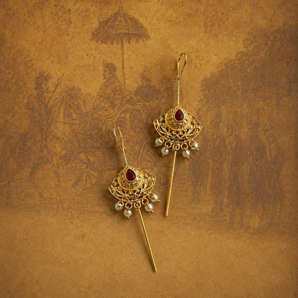 The Rajvanshi Veil Earrings