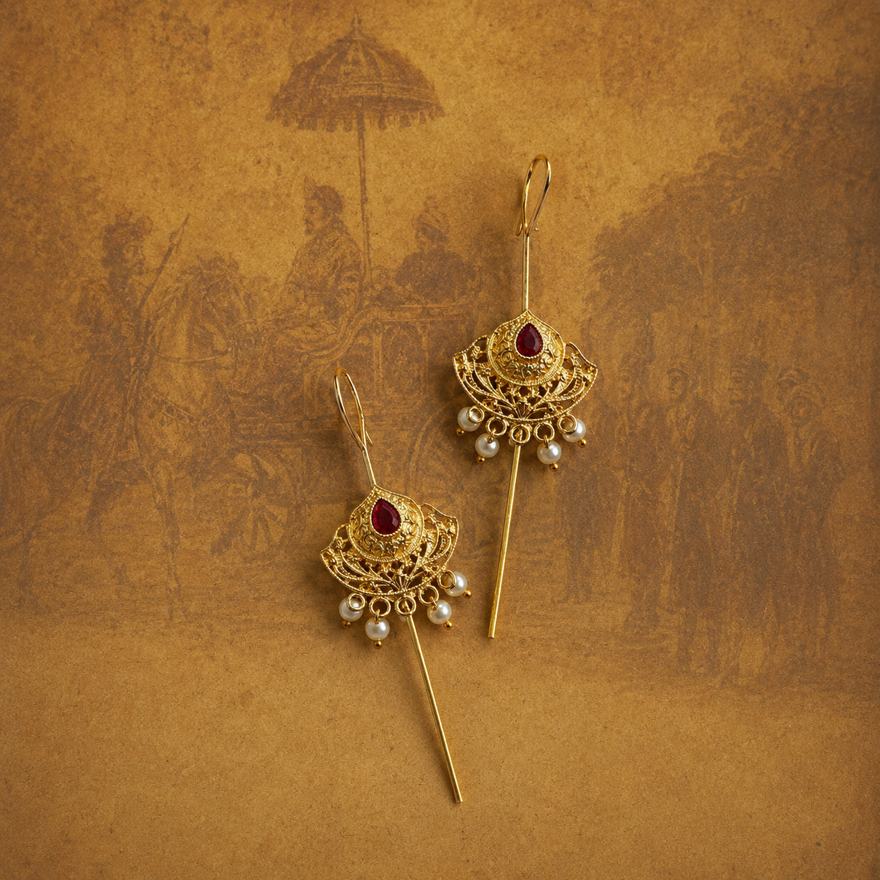 The Rajvanshi Veil Earrings