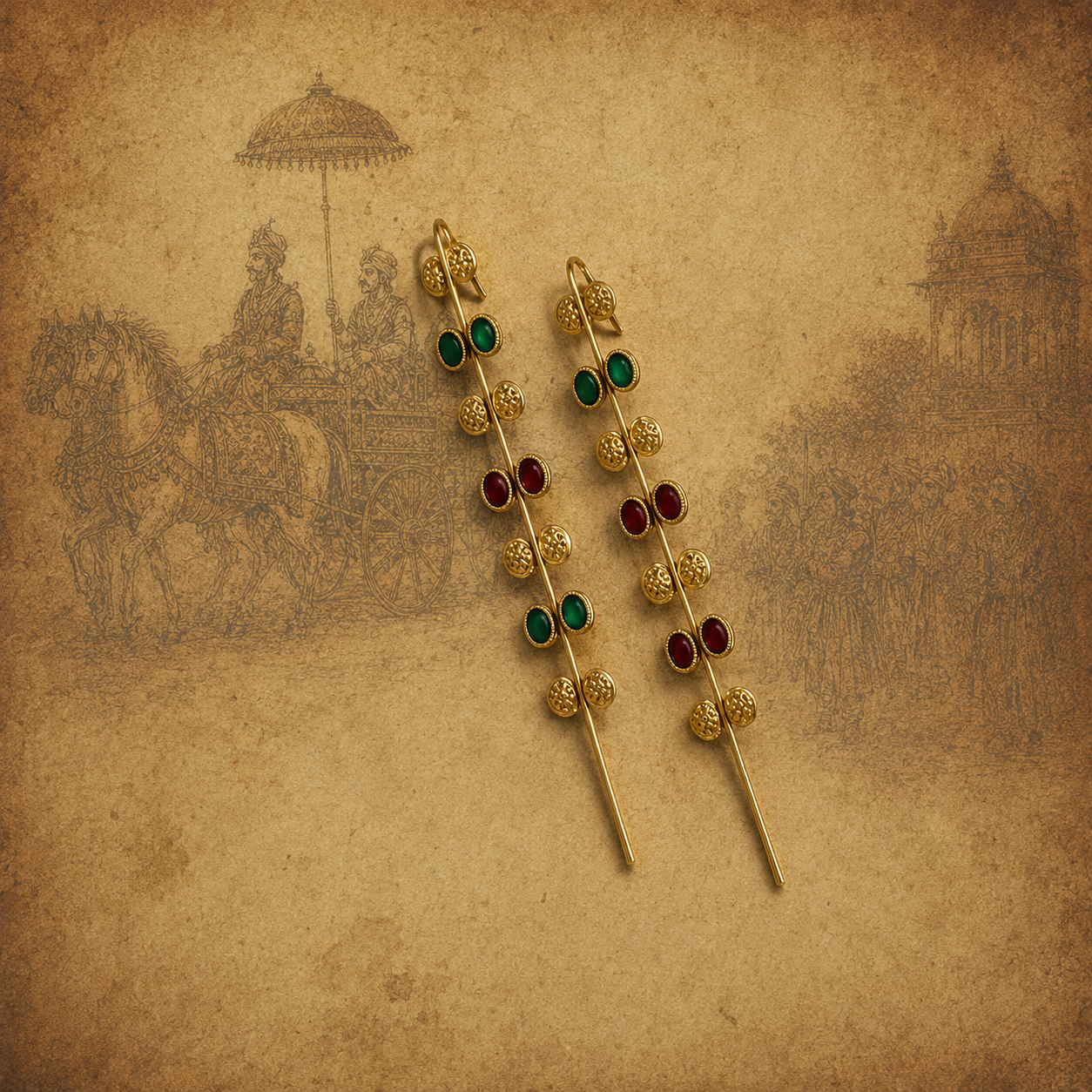 Rang Mahal Linear Earrings