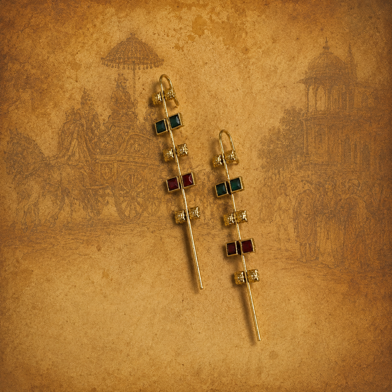 Rangrez Line Earrings