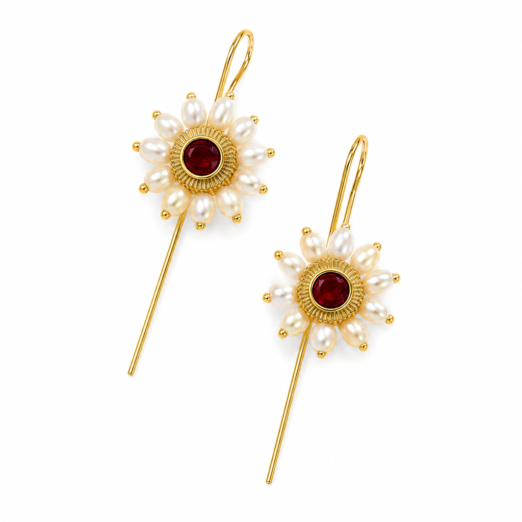 Kesar Phool Earrings